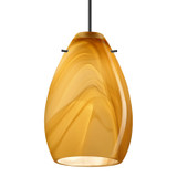 Mini Pendants Glass Down by Besa ( 74 | 1XT-1713HN-LED-BK Besa Pera 6 Pendant ) 