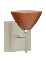 Sconces Single Glass by Besa ( 74 | 1SW-1743CH-SN-SQ Domi ) 