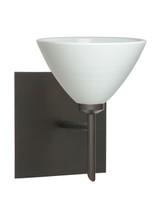Sconces Single Glass by Besa ( 74 | 1SW-1743KR-BR-SQ Domi ) 
