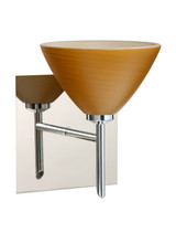 Sconces Single Glass by Besa ( 74 | 1SW-1743OK-CR-SQ Domi ) 