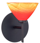 Sconces Single Glass by Besa ( 74 | 1SW-1743SL-BR Domi ) 