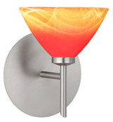 Sconces Single Glass by Besa ( 74 | 1SW-1743SL-SN Domi ) 