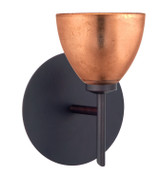 Sconces Single Glass by Besa ( 74 | 1SW-1758CF-BR Divi ) 
