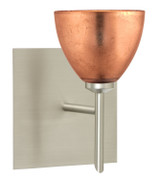 Sconces Single Glass by Besa ( 74 | 1SW-1758CF-SN-SQ Divi ) 