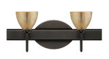 Bathroom Fixtures Two Lights by Besa ( 74 | 2SW-1758GF-BR Divi ) 