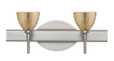 Bathroom Fixtures Two Lights by Besa ( 74 | 2SW-1758GF-SN Divi ) 