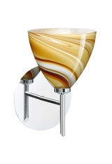 Sconces Single Glass by Besa ( 74 | 1SW-1779HN-CR Mia ) 