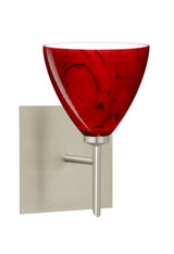 Sconces Single Glass by Besa ( 74 | 1SW-1779MA-SN-SQ Mia ) 