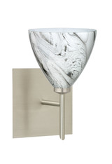 Sconces Single Glass by Besa ( 74 | 1SW-1779MG-SN-SQ Mia ) 