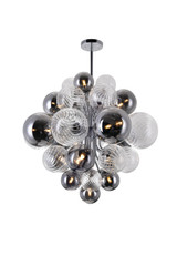 Mid. Chandeliers Glass Down by CWI Lighting ( 401 | 1205P25-15-601 Pallocino ) 