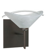 Sconces Single Glass by Besa ( 74 | 1SW-181304-BR-SQ Hoppi ) 