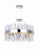 Mid. Chandeliers Glass Down by CWI Lighting ( 401 | 1220P24-601 Glace ) 