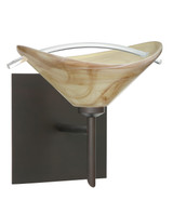 Sconces Single Glass by Besa ( 74 | 1SW-181305-BR-SQ Hoppi ) 