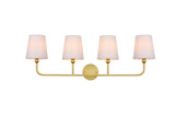 Bathroom Fixtures Four Lights by Elegant Lighting ( 173 | LD7322W36BRA Colson ) 