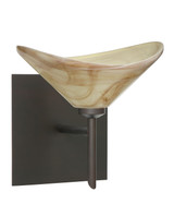 Sconces Single Glass by Besa ( 74 | 1SW-191383-BR-SQ Hoppi ) 