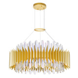 Mid. Chandeliers Glass Up by CWI Lighting ( 401 | 1247P28-18-602 Cityscape ) 