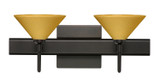 Bathroom Fixtures Two Lights by Besa ( 74 | 2SW-282490-BR-SQ Kona ) 