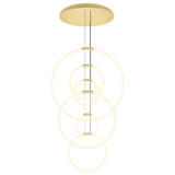 Pendants Glass Down by CWI Lighting ( 401 | 1273P35-6-602-R Hoops ) 