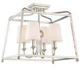 Semi-Flush Mts. Cage by Crystorama ( 60 | 2243-PN Sylvan ) 