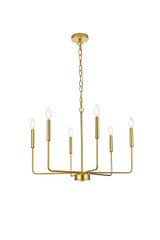Mid. Chandeliers Candle by Elegant Lighting ( 173 | LD740D26BRA Willa ) 
