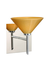 Sconces Single Glass by Besa ( 74 | 1SW-282490-CR-SQ Kona ) 
