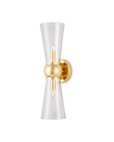 Sconces Double Glass by Currey and Company ( 142 | 5800-0058 Byford Collection ) 