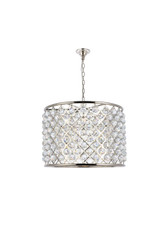 Mid. Chandeliers Drum Shade by Elegant Lighting ( 173 | 1206D27PN/RC Madison ) 