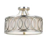 Semi-Flush Mts. Drum Shade by Crystorama ( 60 | 285-SA Graham ) 