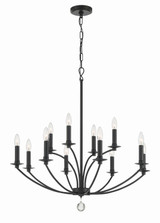 Mid. Chandeliers Candle by Crystorama ( 60 | MIL-8012-BK Mila ) 