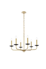 Mid. Chandeliers Candle by Elegant Lighting ( 173 | LD812D30BRK Cohen ) 
