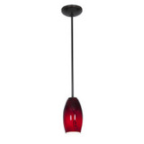 Mini Pendants Glass Down by Access ( 18 | 28011-1R-ORB/RUSKY Merlot ) 
