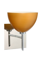 Sconces Single Glass by Besa ( 74 | 1SW-4679OK-CR-SQ Brella ) 