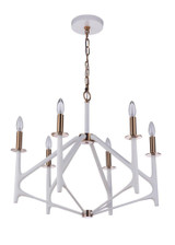 Mid. Chandeliers Candle by Craftmade ( 46 | 55526-MWWSB The Reserve ) 