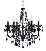 Mid. Chandeliers Candle by CWI Lighting ( 401 | 5095P22B-6 Keen ) 