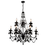 Large Chandeliers Candle by CWI Lighting ( 401 | 5095P32B-9 Keen ) 