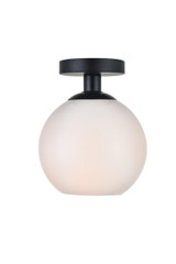 Flush Mounts Glass Down by Elegant Lighting ( 173 | LD2205BK BAXTER ) 