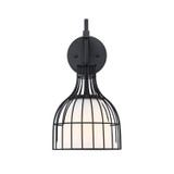Sconces Single Glass by Designers Fountain ( 43 | D340M-WS-MB Evensong ) 