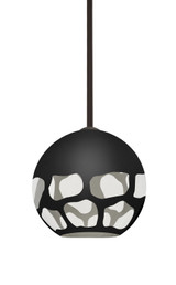 Multi-Systems Line Voltage Pendants by Besa ( 74 | 1TT-ROCKYBK-LED-BR Rocky ) 