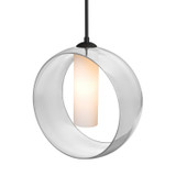 Mini Pendants Glass Down by Besa ( 74 | J-PLATOCL-LED-BK Besa Plato Pendant ) 