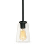 Mini Pendants Glass Down by AFX Lighting ( 162 | JNNP05MBBK Joanna ) 