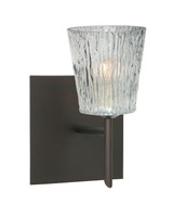 Sconces Single Glass by Besa ( 74 | 1SW-512500-BR-SQ Nico ) 