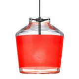 Mini Pendants Glass Down by Besa ( 74 | 1XC-PIC6RD-LED-BK Besa Pica 6 Pendant ) 