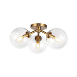 Semi-Flush Mts. Glass Down by Alora ( 452 | SF549315AGCL Cassia ) 