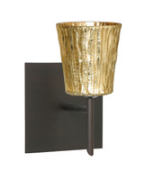 Sconces Single Glass by Besa ( 74 | 1SW-5125GF-BR-SQ Nico ) 