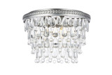 Flush Mounts Glass Down by Elegant Lighting ( 173 | 1219F15AS/RC Nordic ) 