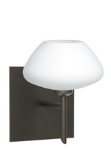 Sconces Single Glass by Besa ( 74 | 1SW-541007-BR-SQ Peri ) 