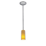 Mini Pendants Glass Down by Access ( 18 | 28033-1R-BS/CLAM Glass'n Glass Cylinder ) 
