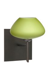 Sconces Single Glass by Besa ( 74 | 1SW-541035-BR-SQ Peri ) 