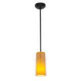 Mini Pendants Glass Down by Access ( 18 | 28033-3R-ORB/CLAM Glass'n Glass Cylinder ) 