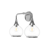 Bathroom Fixtures Two Lights by Alora ( 452 | VL524217CHCL Hazel ) 